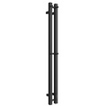Электрический полотенцесушитель Stout ROCK quadro 80x1200 черный матовый 2 опоры