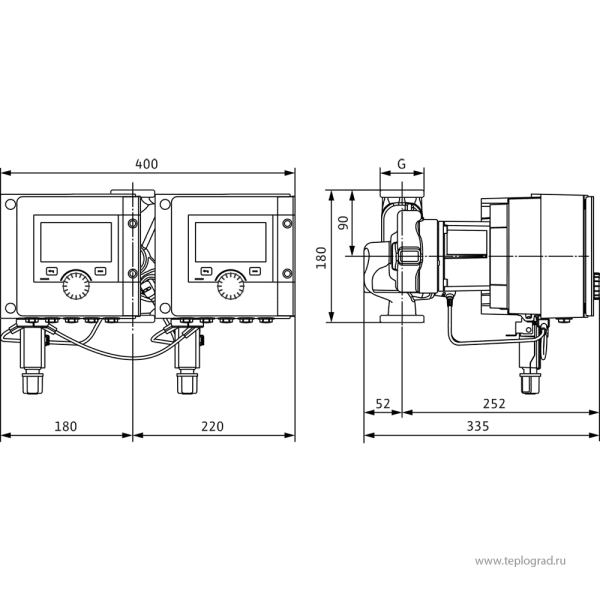 Сдвоенный циркуляционный насос Wilo Stratos MAXO-D 30/0,5-6 PN10