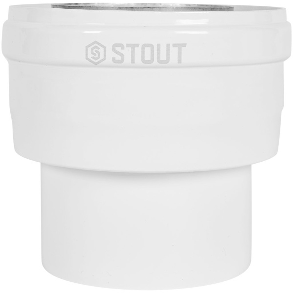 Адаптер соединительный коаксиальный Stout переход с 60/100 (п-п) на 80/125 (м-м)