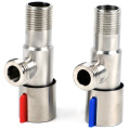 Кран угловой Valfex 1/2x1/2 НР нержавеющая сталь (пара)