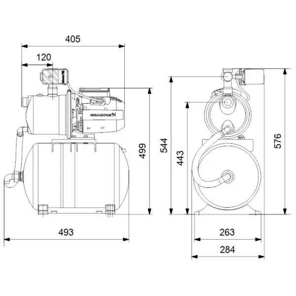 Насосная станция Grundfos JP 4-47 PT-H 99463875