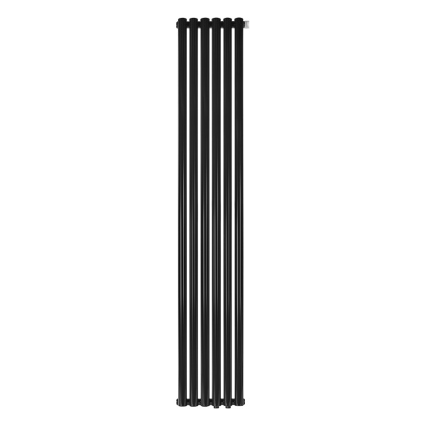 Стальной трубчатый радиатор Stout Tube Round R40 1-1750 RT 6 секций, нижнее подключение (черный)