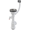Сифон для раковины AlcaPlast A447P-DN50/40 с нержавеющей рeшeткой Ø115 и гофропереливом