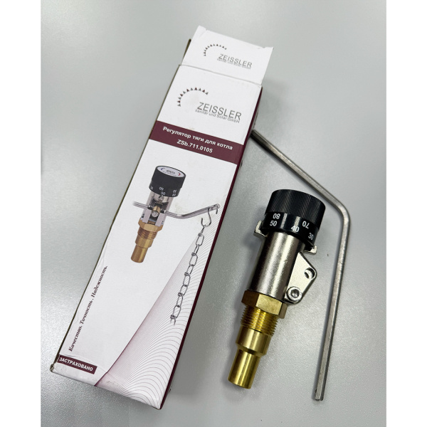 Регулятор тяги для твердотопливного котла Zeissler 3/4 Уценка