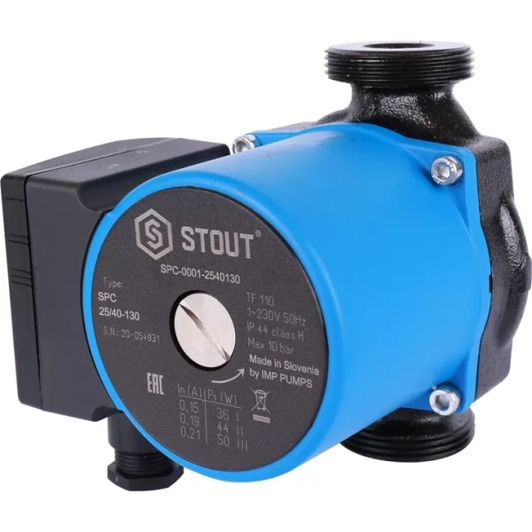 Циркуляционный насос Stout 25/40-130 мм