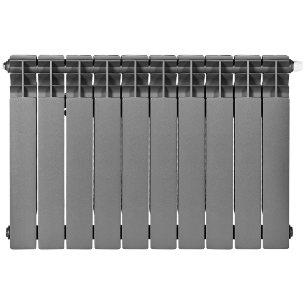 Биметаллический радиатор Stout Titan Ventil 500 10 секций, нижнее подключение, графит