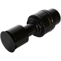 Оголовок вертикальный коаксиальный Stout 60/100 с ветрозащитой черный узкий для конденсационных котлов