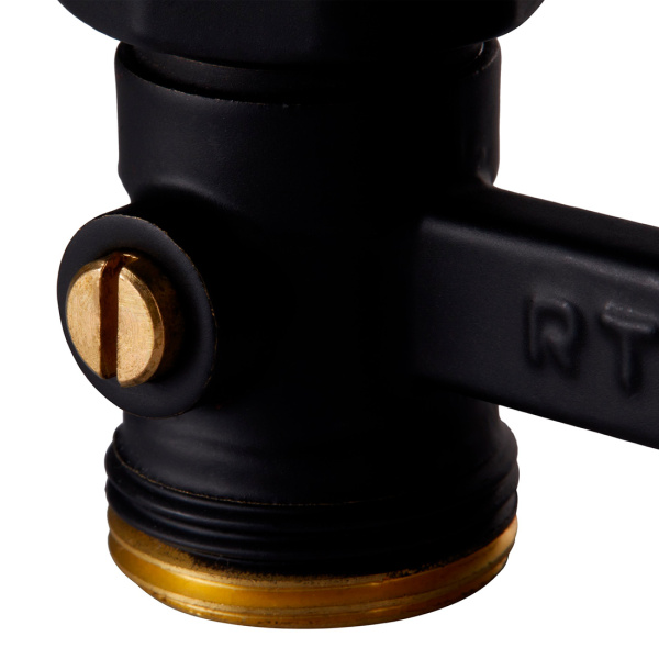Узел нижнего подключения Royal Thermo прямой 1/2x3/4, черный