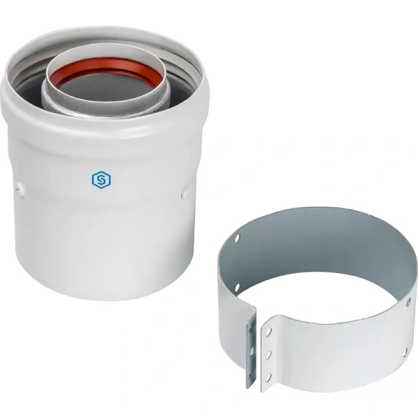 Адаптер вертикальный коаксиальный Stout 60/100 (совместим с котлами Vaillant и Protherm)
