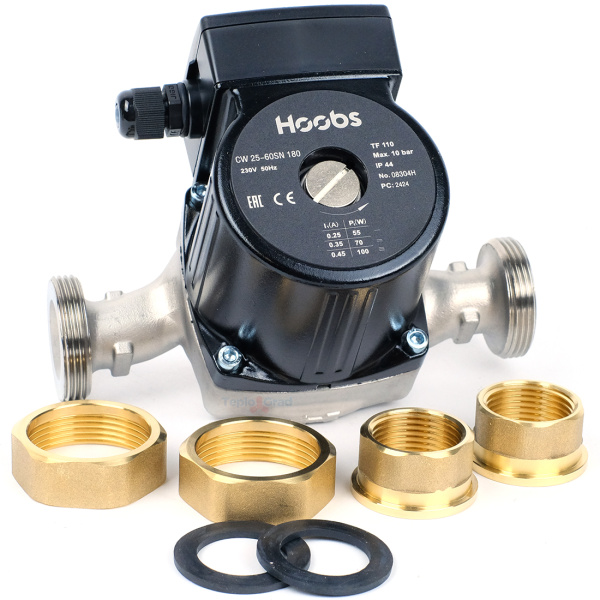Циркуляционный насос Hoobs CW 25-60SN 180мм нержавеющая сталь