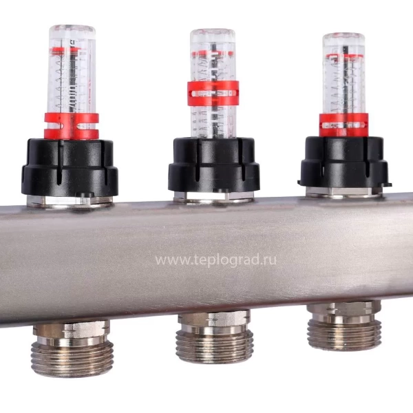 Коллектор Uponor Smart S на 12 выходов с расходомерами