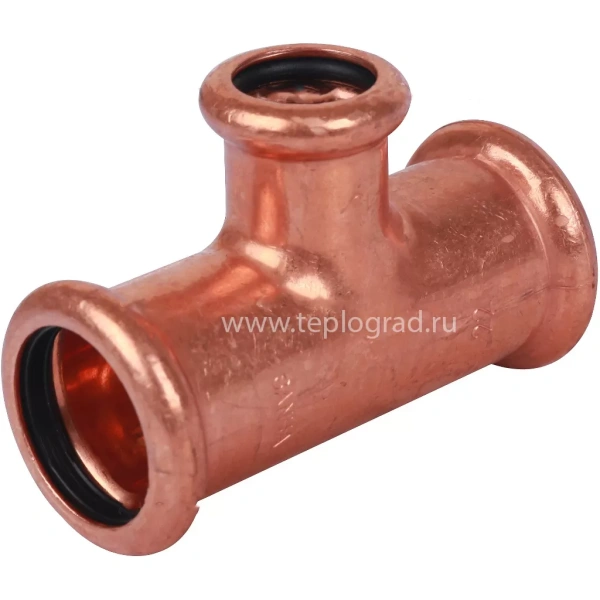 Тройник 42x35x42 ВПр 6130 Sanha, для медных труб прессовой
