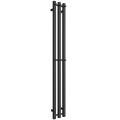 Электрический полотенцесушитель Stout ROCK quadro 120x1200 черный матовый 3 опоры
