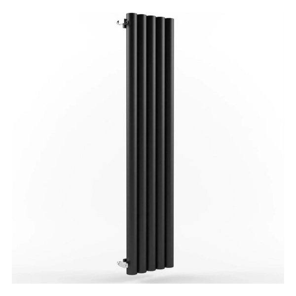 Стальной трубчатый радиатор Stout Warmmet Power 76V высота 750 мм 5 секций, нижнее левое подключение (черный)