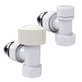 Набор термостатический угловой Royal Thermo Design 1/2" М30х1,5 (белый)