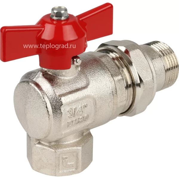 Шаровой кран Itap угловой со сгоном НР-ВР Ideal 298 3/4