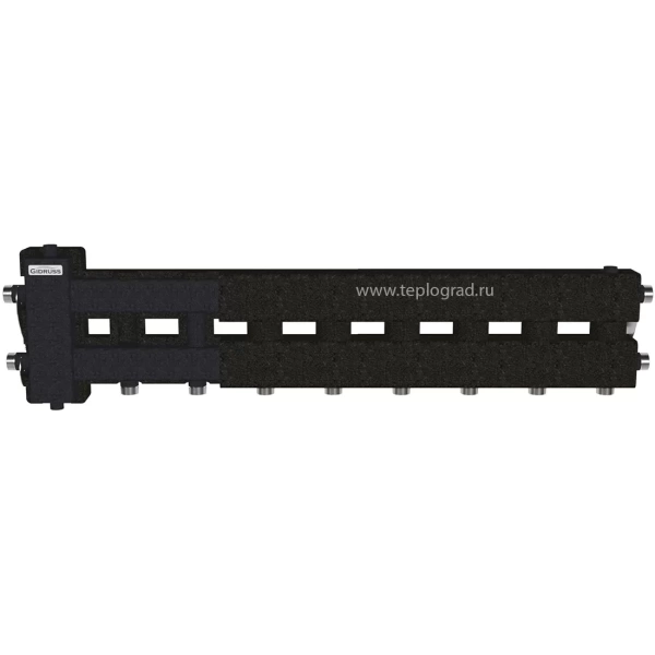 Балансировочный коллектор Gidruss BM-60-5D.EPP (до 60 кВт, вх. G 1, 4+1 контура G 1, кронштейны, термоизоляция)