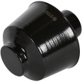 Оголовок вертикальный Stout Dn 80 с ветрозащитой черный широкий