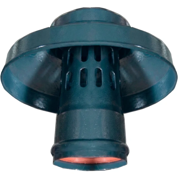 Оголовок с ветрозащитой Rommer Dn 80 черный (алюминий)