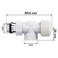 Набор термостатический осевой Royal Thermo Design 1/2" М30х1,5 (белый)