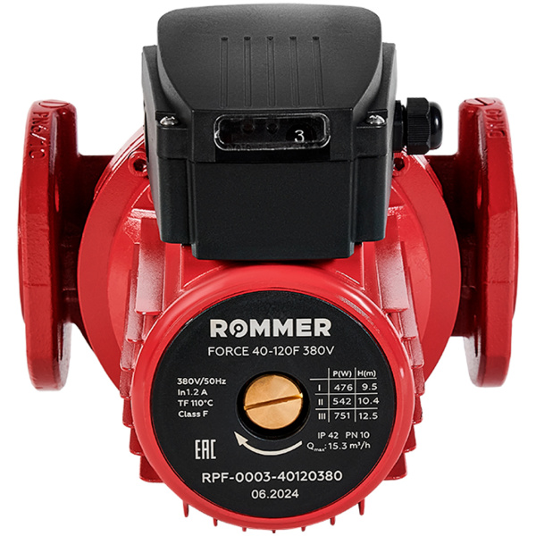 Циркуляционный насос Rommer Force 40-120F фланцевый (380 В)