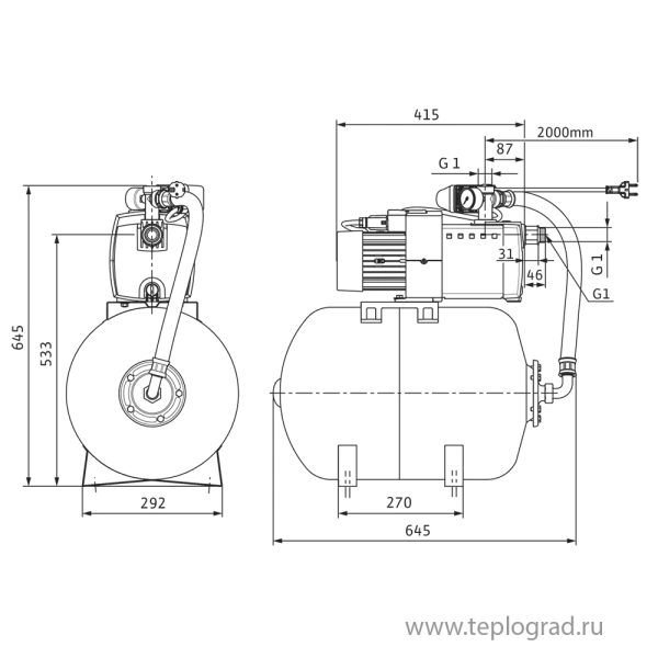 Насосная станция Wilo HiMulti 3 H 50/2-44 P