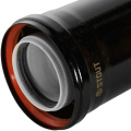 Удлинитель дымохода коаксиальный Stout 80/125 250 мм черный для конденсационных котлов