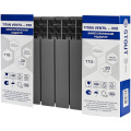 Биметаллический радиатор Stout Titan Ventil 350 8 секций, нижнее подключение, графит