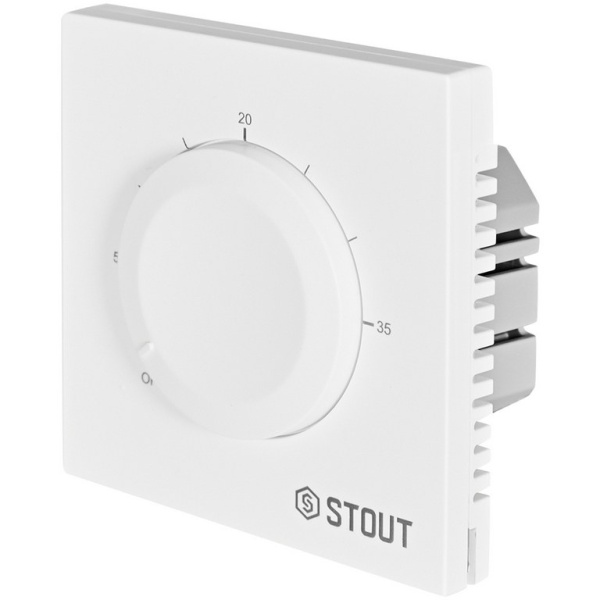 Комнатный термостат STOUT STE-2001 3А белый с датчиком теплого пола