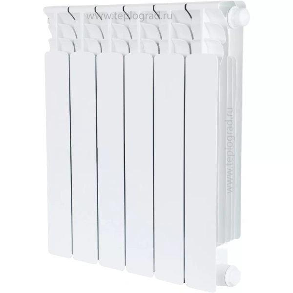 Биметаллический радиатор Stout SPACE 500 4 секции с нижним подключением