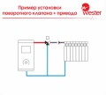Электропривод поворотный Wester S11 3P 21500A-K (230В, 150s/90° 3-точ. 5 Нм)