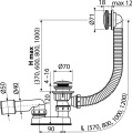 Сифон для вынны AlcaPlast A504CKM click/clack