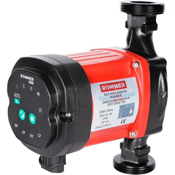 Циркуляционный насос Rommer ERTI 25/60-180 с теплоизоляцией
