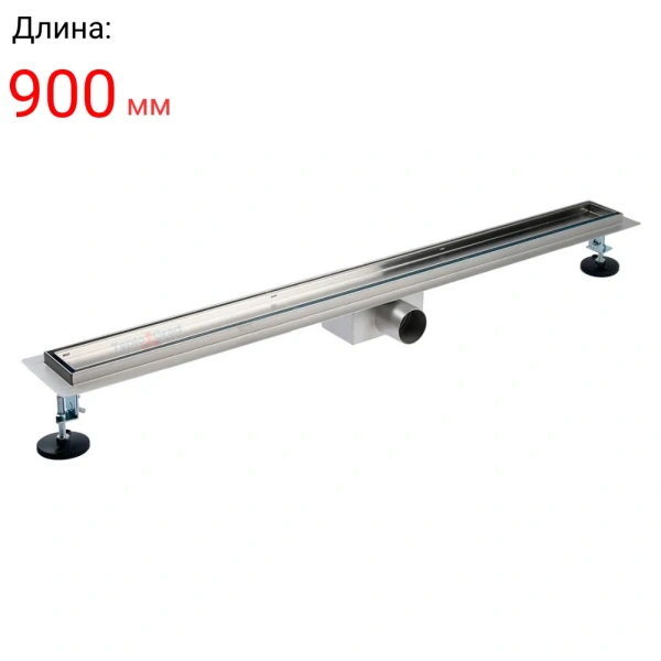 Душевой лоток TIM с решеткой под кладку плитки (сухой + гидрозатвор) (70*900мм)