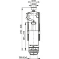 Сливной механизм со стоп-кнопкой AlcaPlast A2000-CHROM