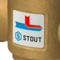 Смесительный клапан Stout G 1 1/4 НР 55°С для твердотопливных котлов