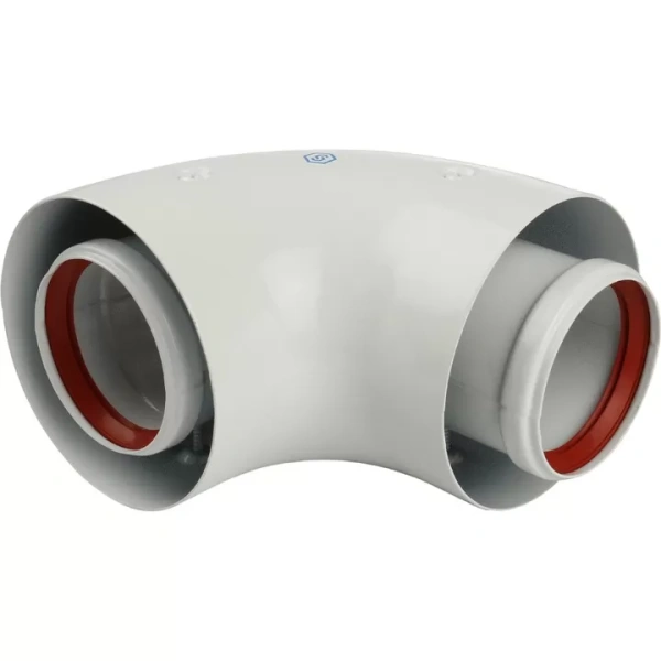 Адаптер для котла угловой Stout 60/100 90° совместимый с Baxi и Viessmann