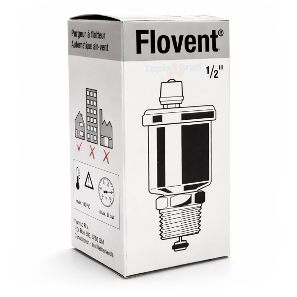 Автоматический воздухоотводчик Flamco Flovent 1/2 с отсечным клапаном
