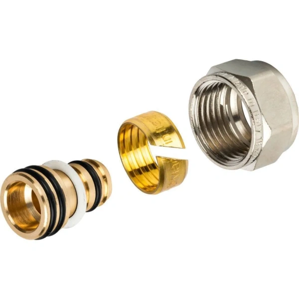 Фитинг компрессионный Stout 16x2,0x1/2 для металлопластиковых труб PEX-AL-PEX