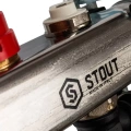 Коллектор Stout на 2 выхода с расходомерами, с клапаном вып. воздуха и сливом - SMS-0927-000002