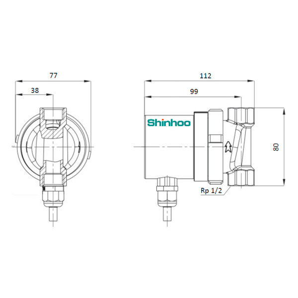 Циркуляционный насос Shinhoo INSTANT 15-1.5 II BL для ГВС