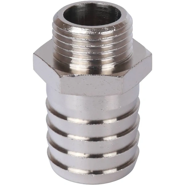 Штуцер 1/2x25 НР никелированный Stout