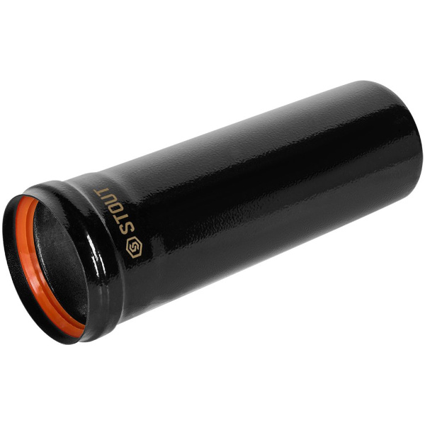 Удлинитель дымохода Stout Dn 80 250 мм черный