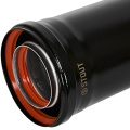 Удлинитель дымохода коаксиальный Stout 80/125 1000 мм черный