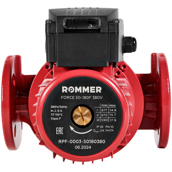 Циркуляционный насос Rommer Force 50-180F фланцевый (380 В)