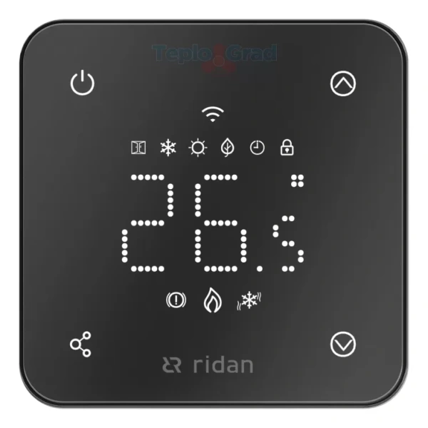 Комнатный термостат Ридан RSmart-FB электронный Wi-Fi черный