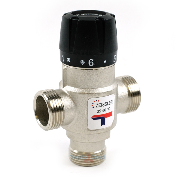 Термостатический смесительный клапан Zeissler 3/4 НР 35-60°С KVs 1.6