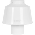 Оголовок вертикальный Stout Dn 80 с ветрозащитой белый широкий
