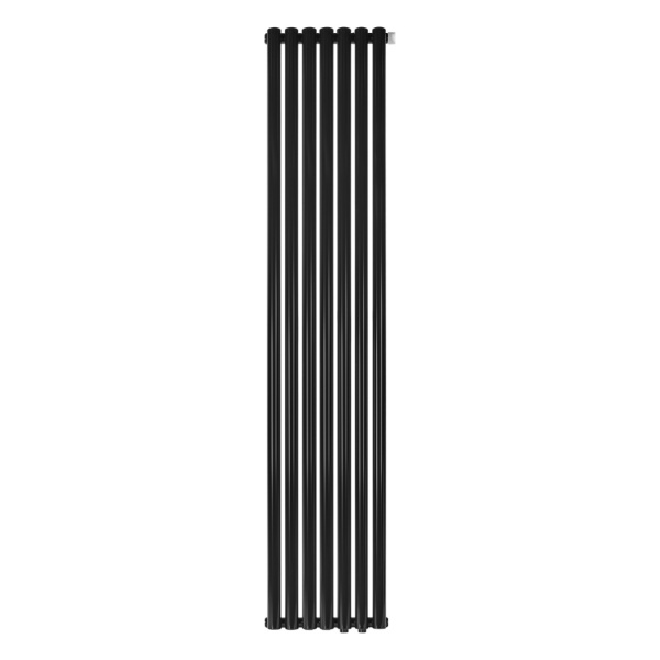 Стальной трубчатый радиатор Stout Tube Round R40 1-1750 RT 7 секций, нижнее подключение (черный)