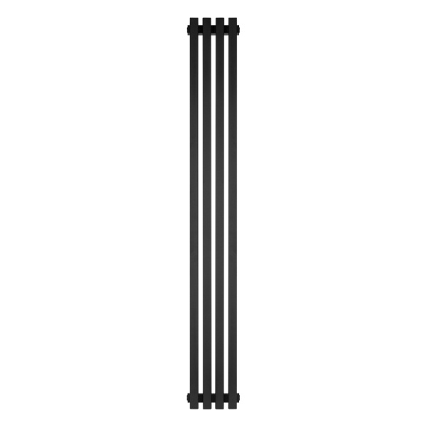 Стальной трубчатый радиатор Stout Tube Quadro QV40-1750 R 4 секции, нижнее подключение (черный)